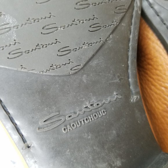 Lux Santoni Tan Patina Penny Loafers